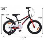 Detský bicykel 16" Royal baby Summer Chipmunk CM16-1 čierno-červený 